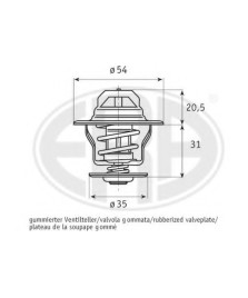 VALVOLA TERMOSTATICA   GOLF 1.9 TDI     A2/A3/A4/A6- GALAXY