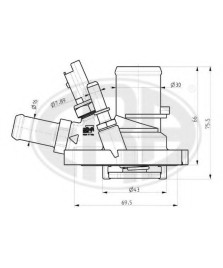 VALVOLA TERMOSTATICA MITO-500/PANDA/PUNTO/DOBLO/TIPO-MUSA/YPSILON-COMBO