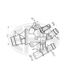 FLANGIA TERMOSTATO 147 BRAVO MUPLA    STILO 1.9JTD