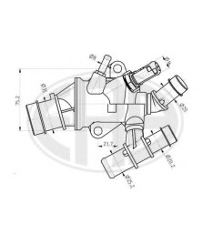 VALVOLA TERMOSTATICA  STILO 1.9JTD-6 STILO 1.9JTD-147-156