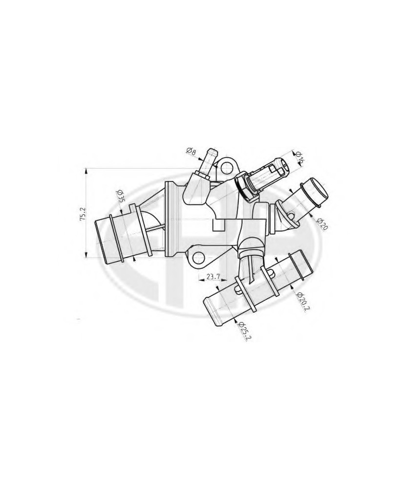 VALVOLA TERMOSTATICA  STILO 1.9JTD-6 STILO 1.9JTD-147-156