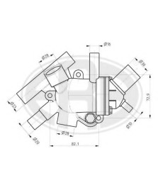 FLANGIA TERMOSTATO  KANGOO 1.9    CLIO II MAGANE I