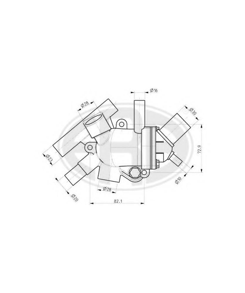 FLANGIA TERMOSTATO  KANGOO 1.9    CLIO II MAGANE I