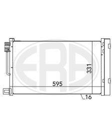 CONDENSATORE 580X348X16 GIULIETTA-NEMO-PUNTO/PUNTO EVO/G. PUNTO-CORSA/ADAM