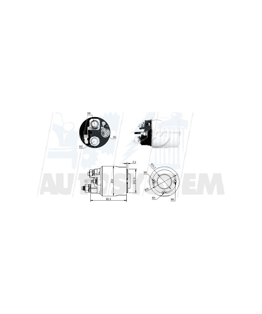 ELETTROMAGNETE MOTORE DI AVVIAMENTO       BERLINGO/C2/C3-PG 206/307/RANCH