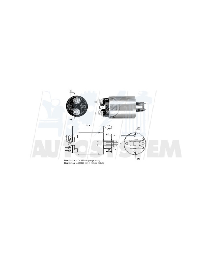 ELETTROMAGNETE  MOTORE DI AVVIAMENTO