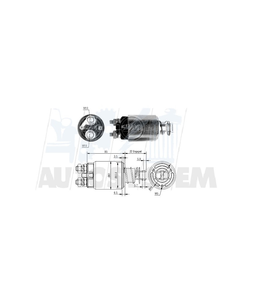 ELETTROMAGNETE MOTORINO D AVVIAMENTO     TENSIONE 12V  DAILY