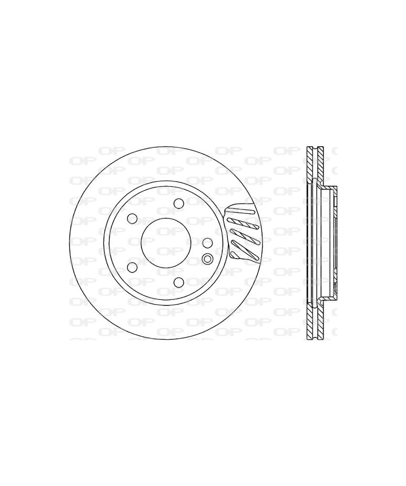 1PZ DISCO FRENO  CLASSE A(W168)  ANTERIORE VENTILATO