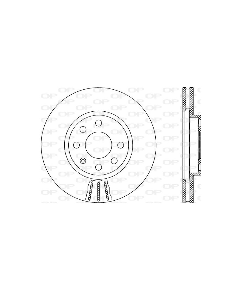 CP.DISCHI DISCO FRENO GM CORSA C/COMBO/A ANTERIORI VENTILATI