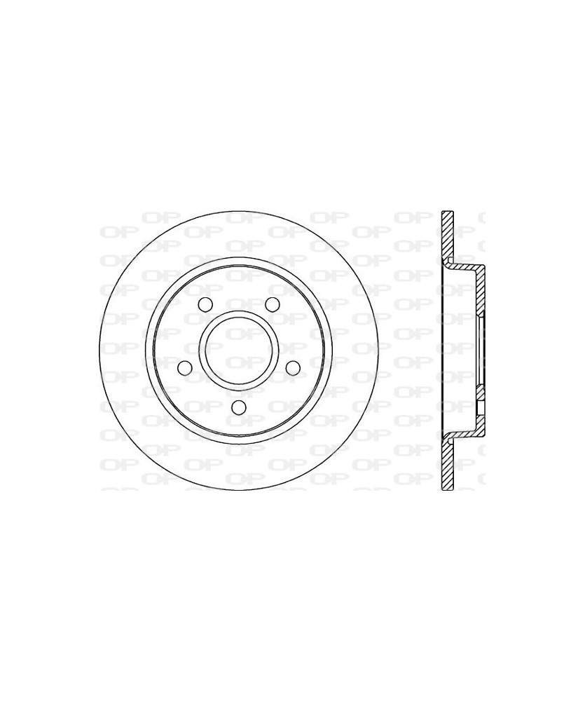 1PZ DISCO FRENO  C-MAX/FOCUSII/FOCUS C-MAX POSTERIORE PIENO DIAMETRO 265