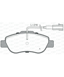 PASTIGLIE FRENO ANTERIORI 500 07- /     PANDA 03 - KA 1.3TDCI