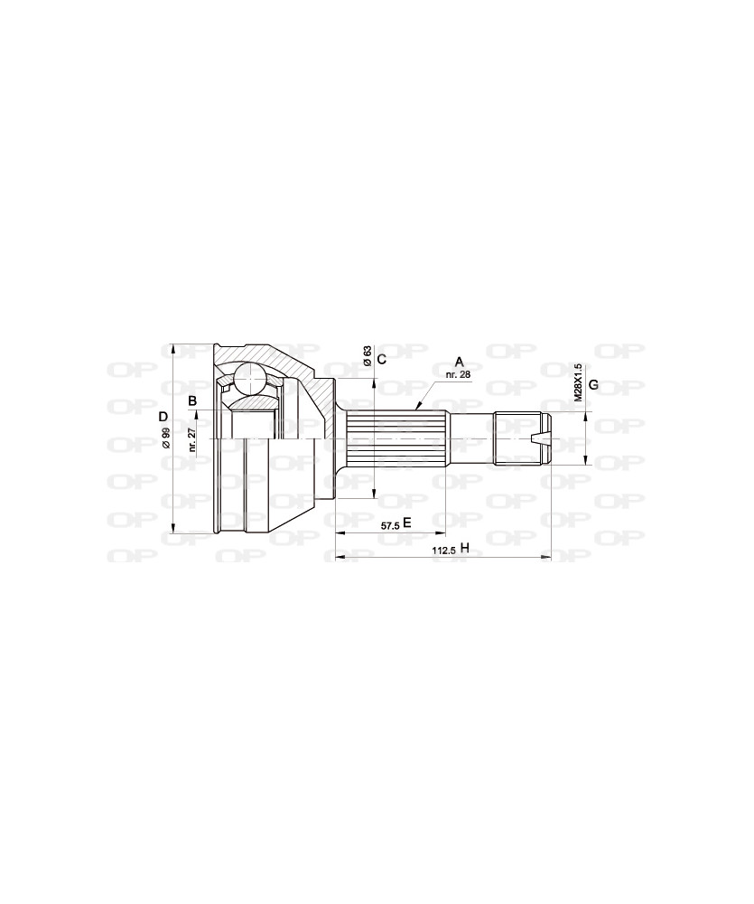 KIT GIUNTI SEMIASSE DUCATO-J5-C25