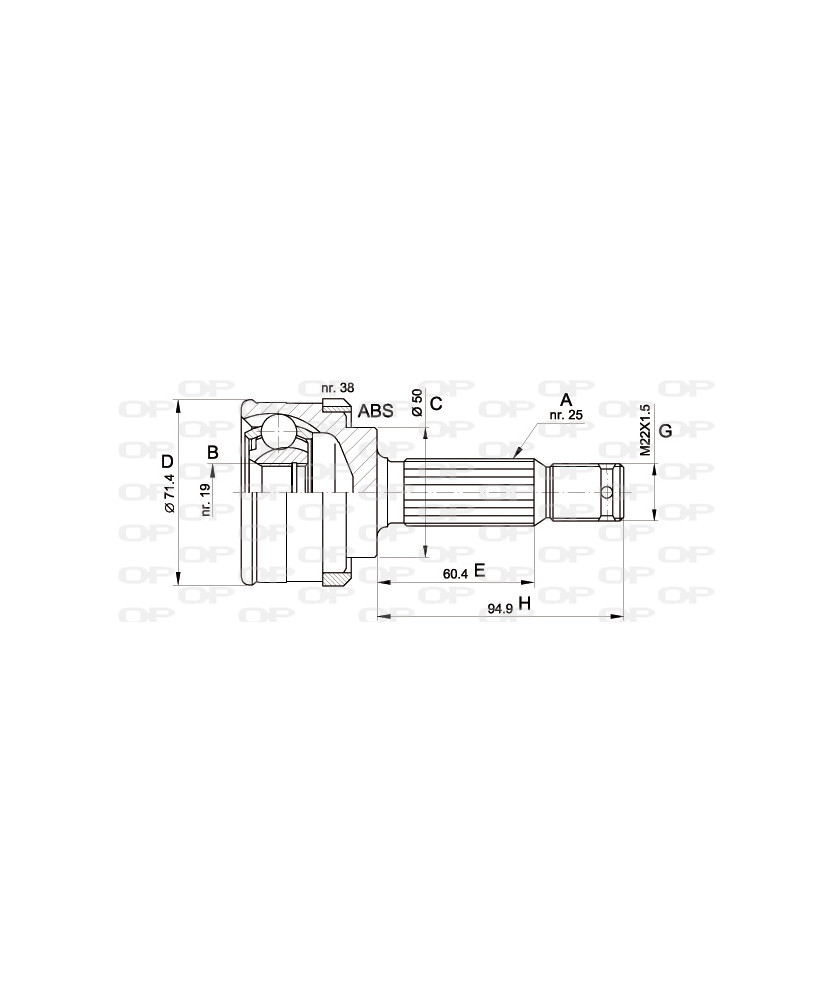 GIUNTO  ATOS 1.0 12V              GIUNTO OMOC LATO RUOTA  W/ABS