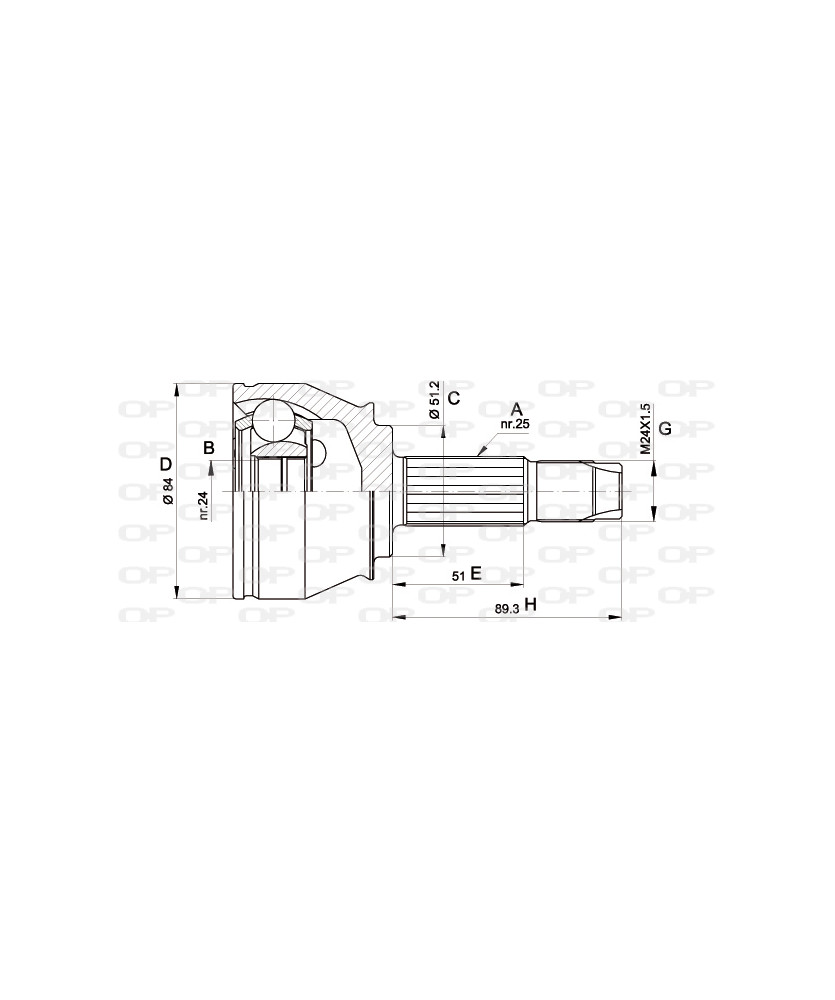 KIT GIUNTO L.RUOTA  DOBLO  1 9 JTD