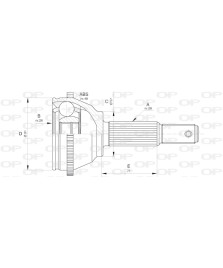 GIUNTO OMOCINETICO LATO RUOTA  W/ABS TRANSIT VII 2.0 DI