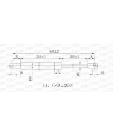 MOLLA A GAS OP BILATERALE PORTELLONE POS  A4 AVANT E  FOCUS