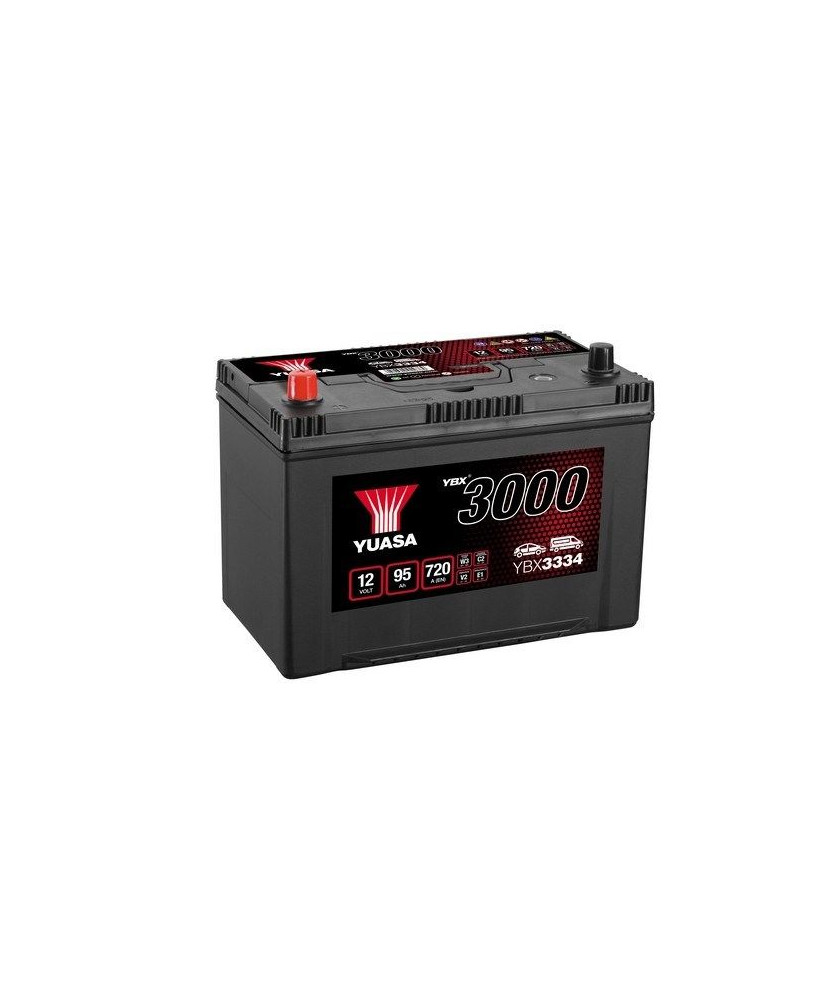 BATTERIA 12V 95AH 700A YUASA SMF C6     POSITIVO A SINISTRA 303X174X222 T1-B1