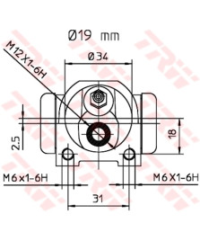 CILINDRETTO FRENO AX - 106 II