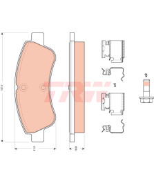 PASTIGLIE ANTERIORI XSARA/C2/C3 1007    206/307/PARTNER/2008