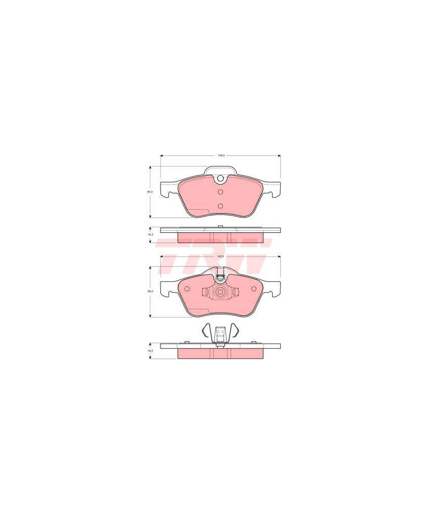 PASTIGLIE FRENO ANTERIORI (R50/R53)     CABRIOLET(R52)COOPER-ONE