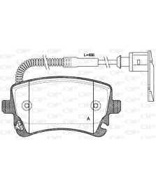 PASTIGLIE FRENO POSTERIORI A4 B7 AVANT  A6/A8 TRANSPORTER PIANALE PIATTO