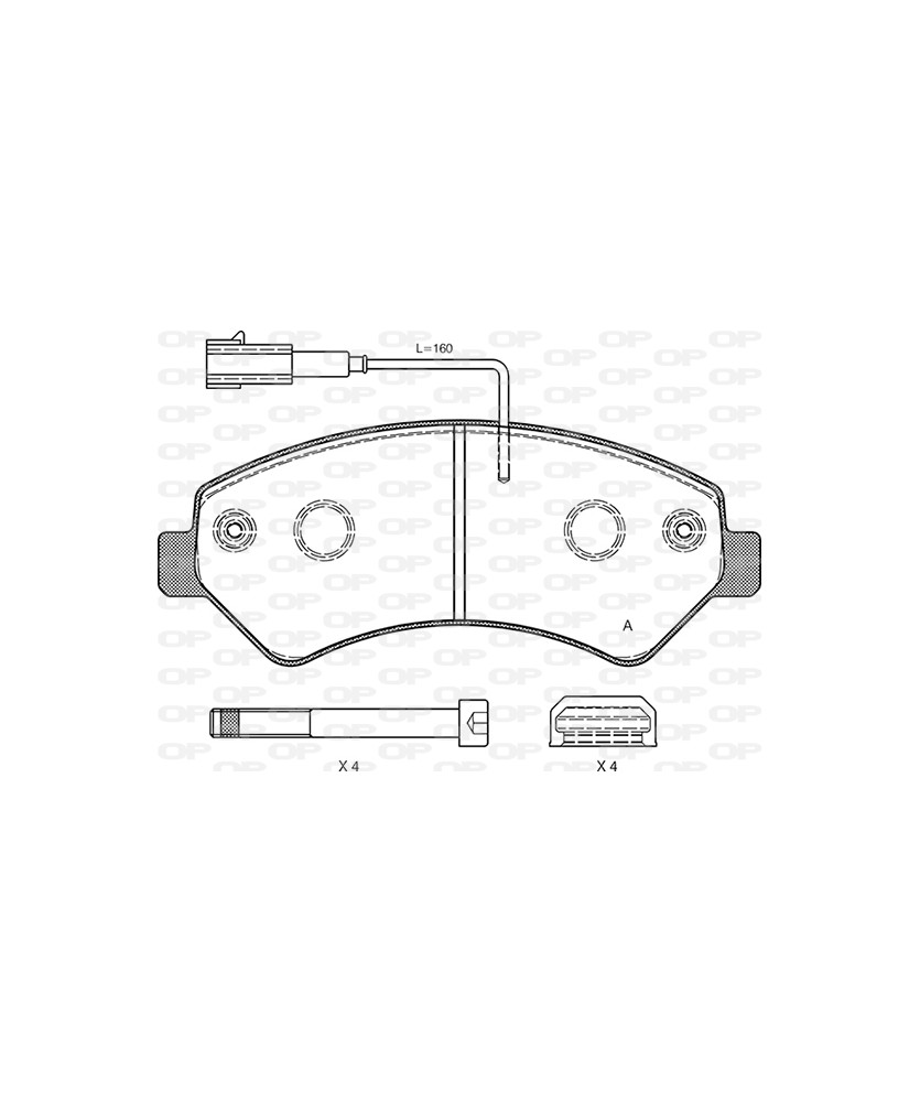 PASTIGLIA FRENO ANTER.PSA JUMPER/BOXER    DUCATO 2006- 2011