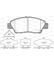 PASTIGLIA FRENO  CIVIC VIII/JAZZIII /IV/CR-Z HYBRID