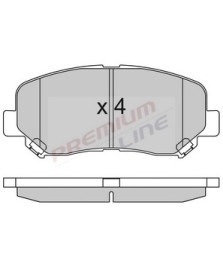 PASTIGLIA POSTERIORE IMPIANTO: AKEBONO S ENSORI: 2 AS Compatibile: : L