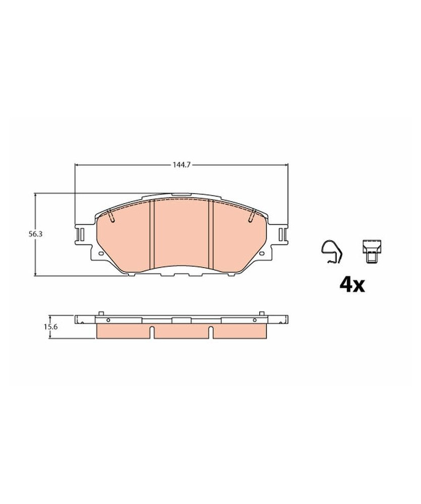 KIT PASTIGLIE FRENO HILUX 2.4 D