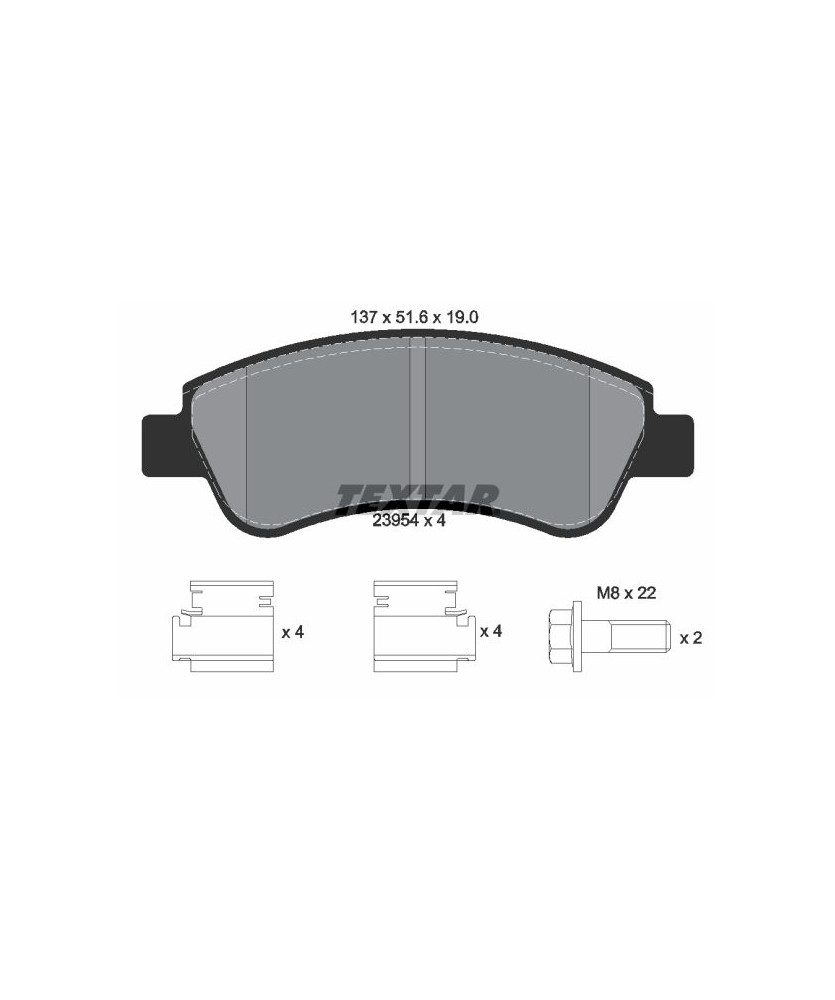 PASTIGLIE ANTERIORI XSARA/C2/C3 1007    206/307/PARTNER/2008