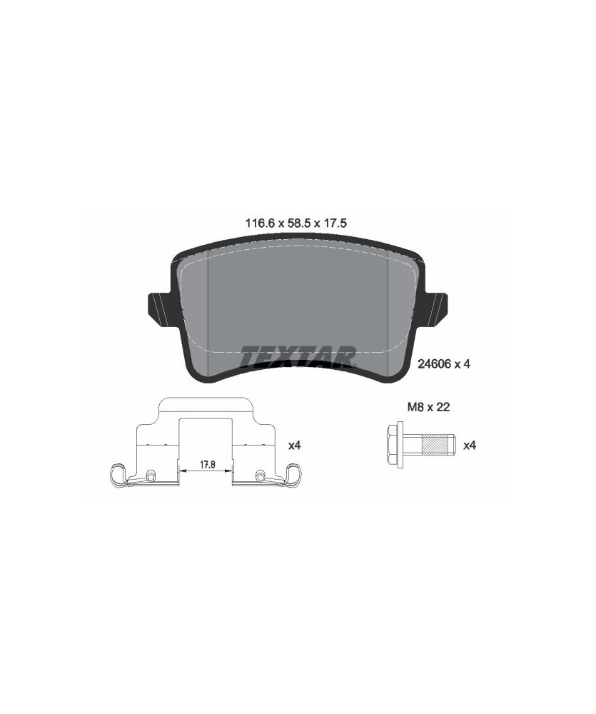 PASTIGLIA FRENO A4/A5/Q5 2008--