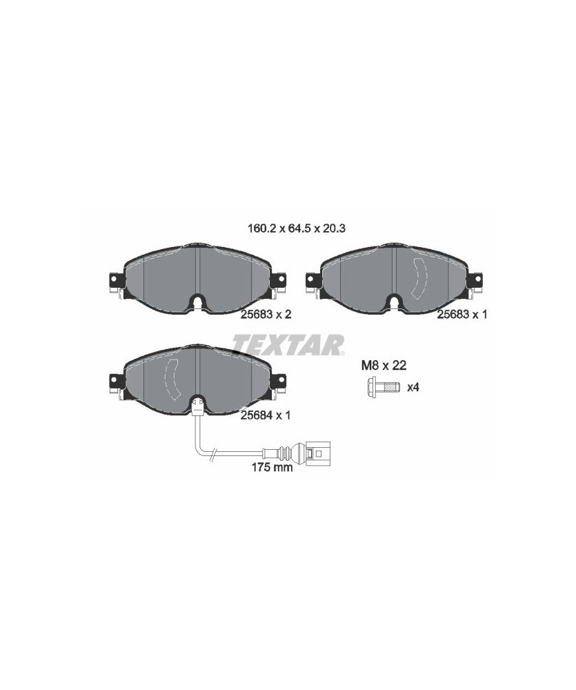 PASTIGLIE FRENO A3/Q2/Q3/TT-FORMENTOR-LEON-ATECA--OCTAVIA-GOLF-TIGUAN- T-ROC