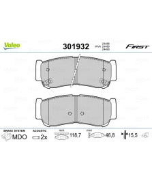 PASTIGLIE FRENO POSTERIORE SANTA FE     (SM) 2.2 CRDI