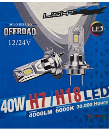 KIT LAMPADA H7/H18 LED PLUG&PLAY 40W