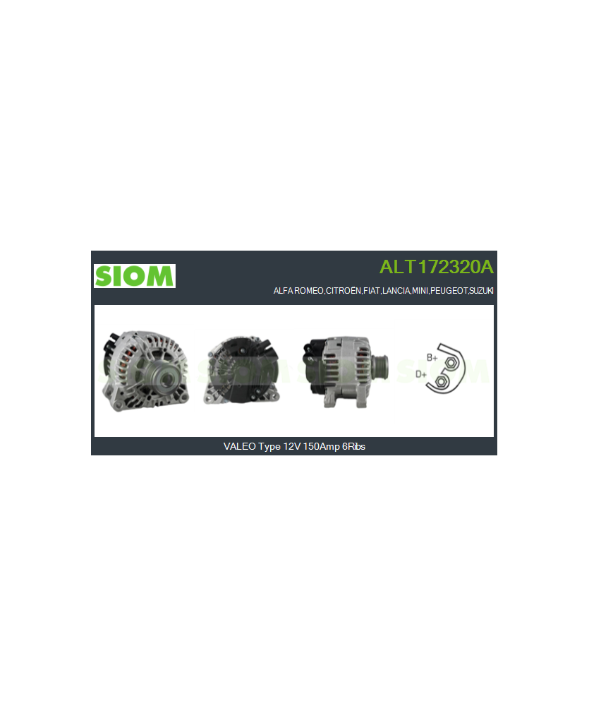 ALTERNATORE 150AH  C8/C5 2.0 HDI- DUCATO