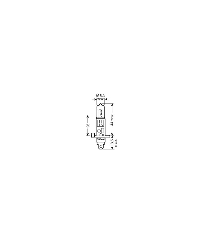 LAMPADA 12V H1 100W TIPO ZOCCOLO P14 5S  TIPO ZOCCOLO P14 5S