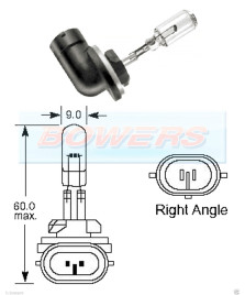 LAMPADA 12v 27w H-881 Right Angle