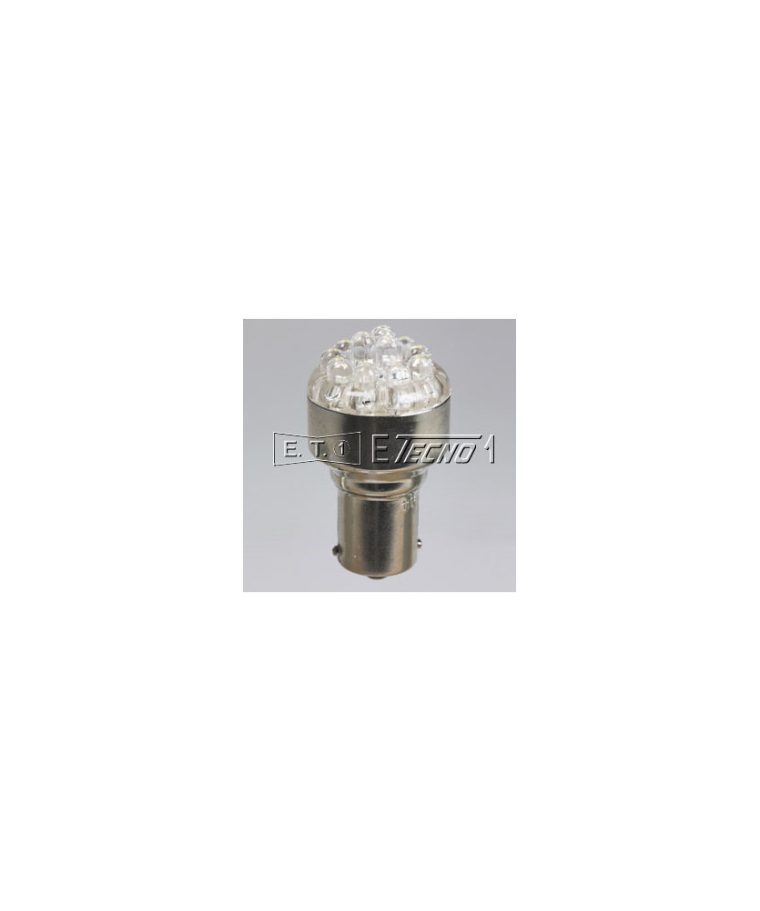 LAMPADA 24V BA15S 12 LED WHITE GREZZA