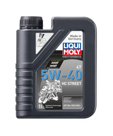 OLIO MOTO 5W40 4T 1LT HC STREET 100% SINTETICO API SN PLUS JASO MA2