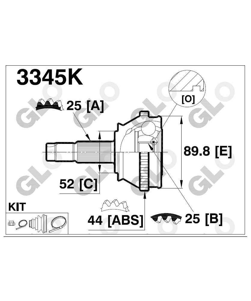 KIT GIUNTO OMOC LATO RUOTA -A.R.      MAREA-SW 1.6 16V ABS