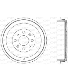 1PZ TAMBURO FRENO POSTERIORE G.PUNTO     PUNTO EVO- ADAM CORSA D/E