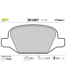 PASTIGLIE FRENO POSTERIORE 147 - 156 - LYBRA