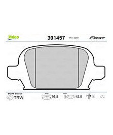 SERIE PASTIGLIE POSTERIORE  CORSA    TIGRA-1.4-1.3 CDTI DAL 2000-2010