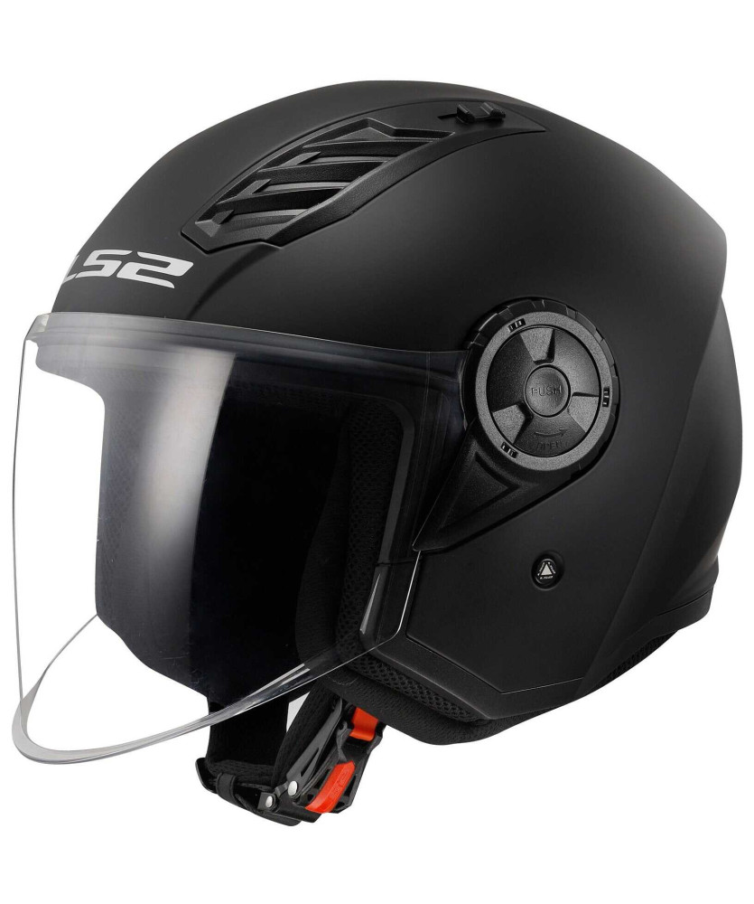 CASCO LS2 OF616 AIRFLOW II SOLID MATT   BLACK TAGLIA M