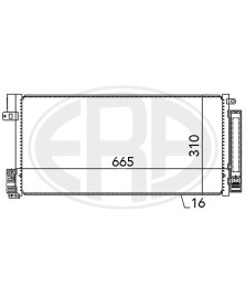 CONDENSATORE 655X310X16 GIULIETTA/MITO-DELTA-CORSA-PUNTO/G. PUNTO/PUNTO EVO