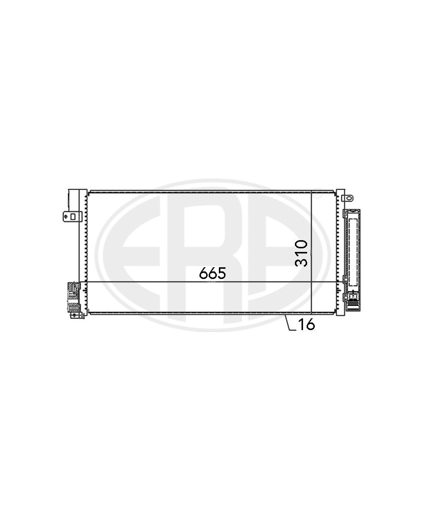 CONDENSATORE 655X310X16 GIULIETTA/MITO-DELTA-CORSA-PUNTO/G. PUNTO/PUNTO EVO